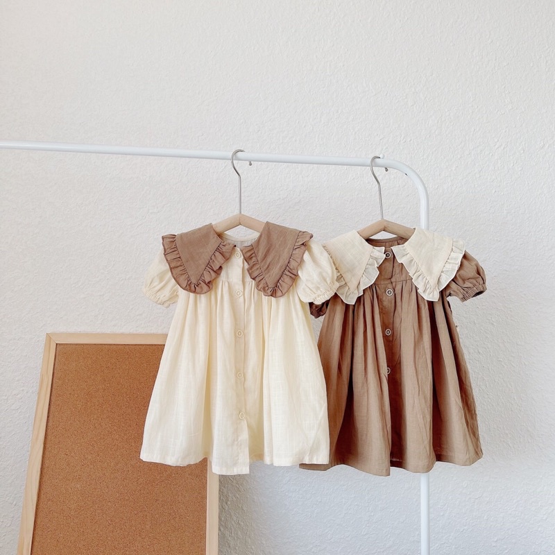 Váy thô cổ bèo cho bé