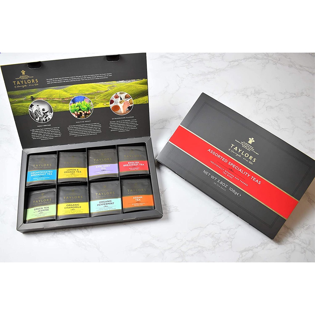HỘP 48 GÓI 8 VỊ TRÀ Taylors of Harrogate Assorted Specialty Teas Box, 111g