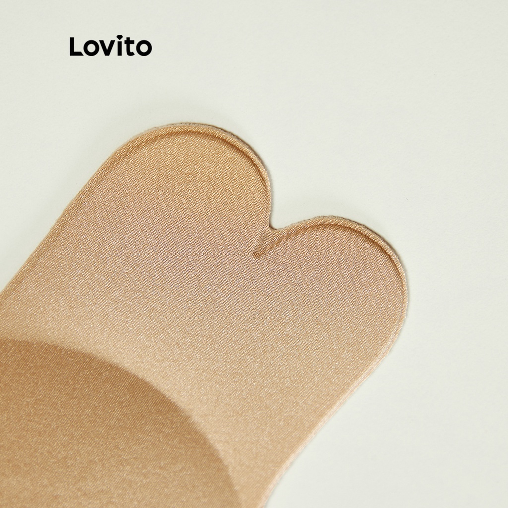 Miếng dán ngực Lovito màu trơn ôm dáng không co giãn thoải mái mặc hàng ngày L13X109 (màu đen / màu da)