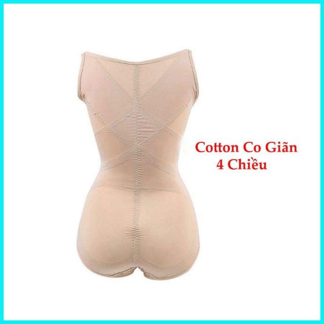 Áo gen định hình triệt tiêu mỡ liền thân kéo khóa