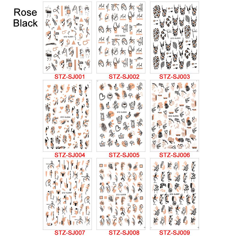 XIANTIN Miếng Dán Trang Trí Móng Tay Họa Tiết Hình Học Trừu Tượng Ba Chiều