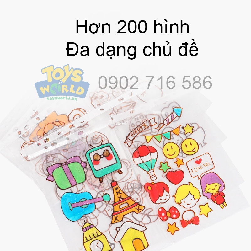 Tranh Vẽ 3D DIY Dạng Gel Tạo Sticker Dán