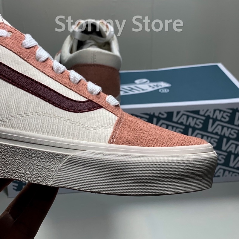 Giày Vans Hồng Trắng Full Box Xanh Chuẩn 1:1