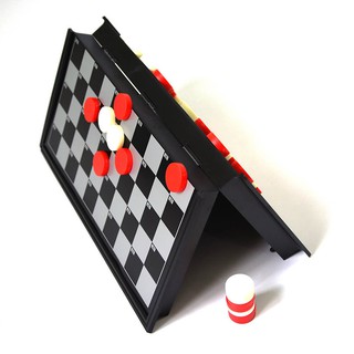 Bộ Đồ chơi Cờ Checkers Nam Châm (Cờ Đam) quân cờ đen trắng