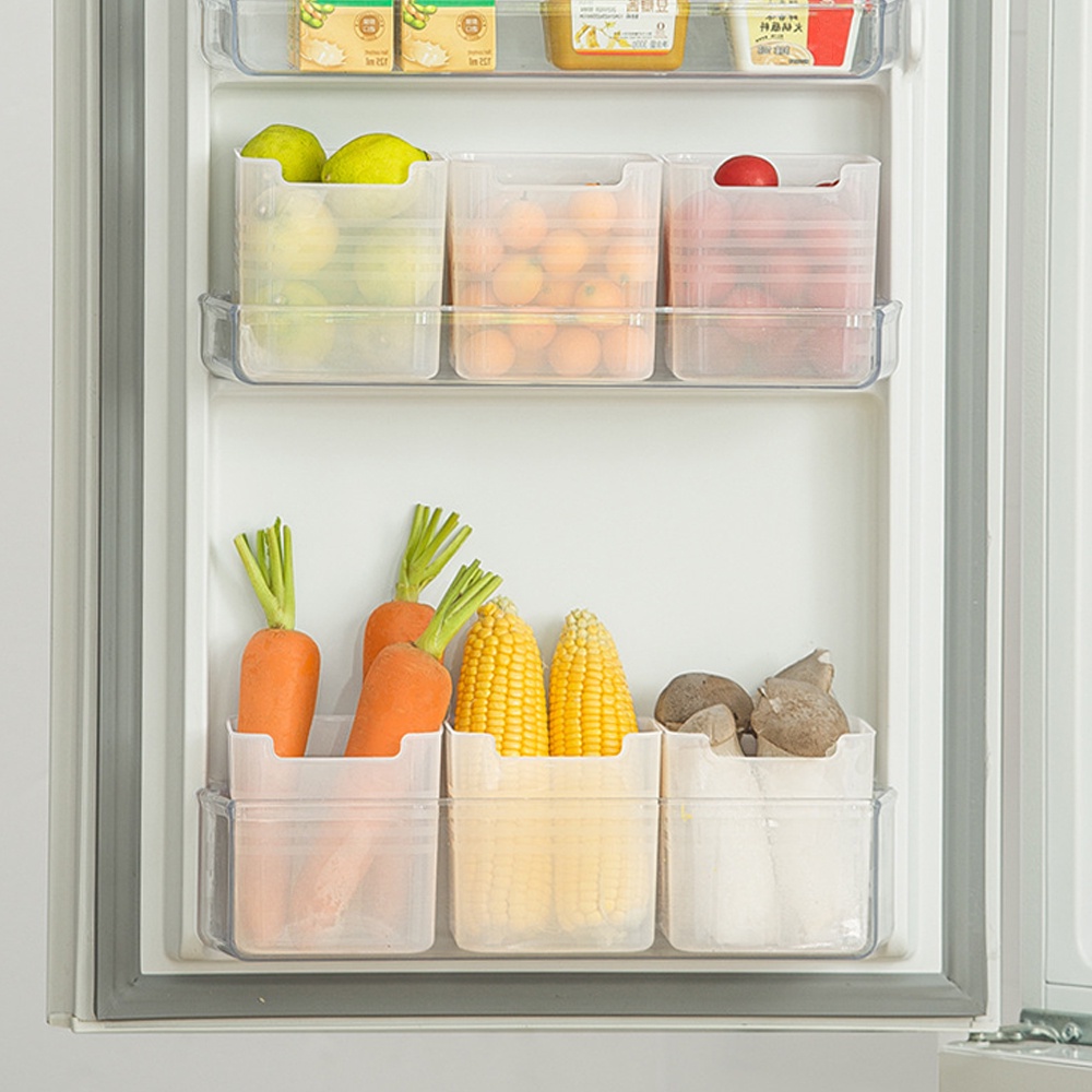 Plastic Fridge Organizer Food Fresh Box/Refrigerator Side Door Vegetable Fruit Spice Keeping Container/ Kitchen Storage Gadgets