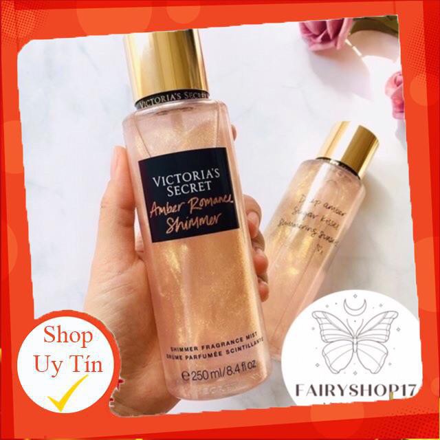 [𝐀𝐮𝐭𝐡𝐞𝐧𝐭𝐢𝐜] Xịt Thơm Body Mist Victoria’s Secret - 𝐀𝐦𝐛𝐞𝐫 𝐑𝐨𝐦𝐚𝐧𝐜𝐞 🍭Hot🍭 | Thế Giới Skin Care