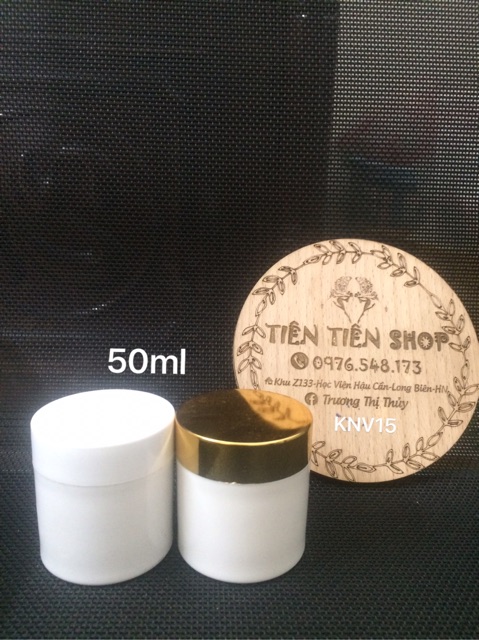 Hũ nhựa trắng 50ml KNV