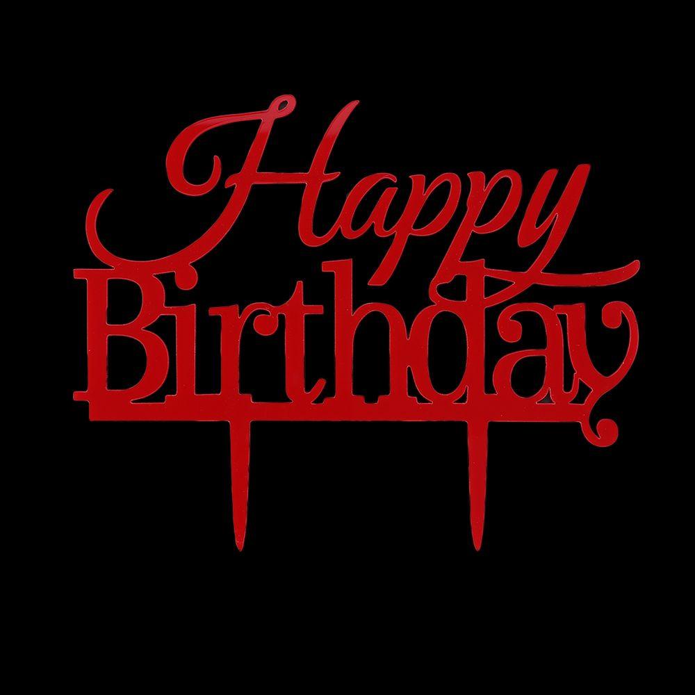 AUGUSTINA Topper Trang Trí Bánh Kem Hình Chữ Happy Birthday