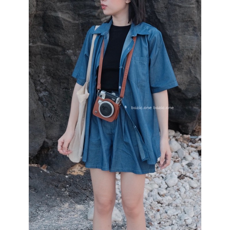 [Mã WAMT1505 giảm 10K đơn 0K] Set áo quần màu denim Bazic one | BigBuy360 - bigbuy360.vn
