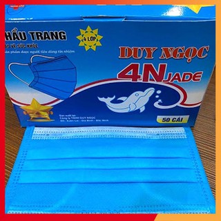 Khẩu trang Duy Ngọc kháng khuẩn 4 lớp , 50 chiếc ( bọc ni lông riêng từng chiếc )
