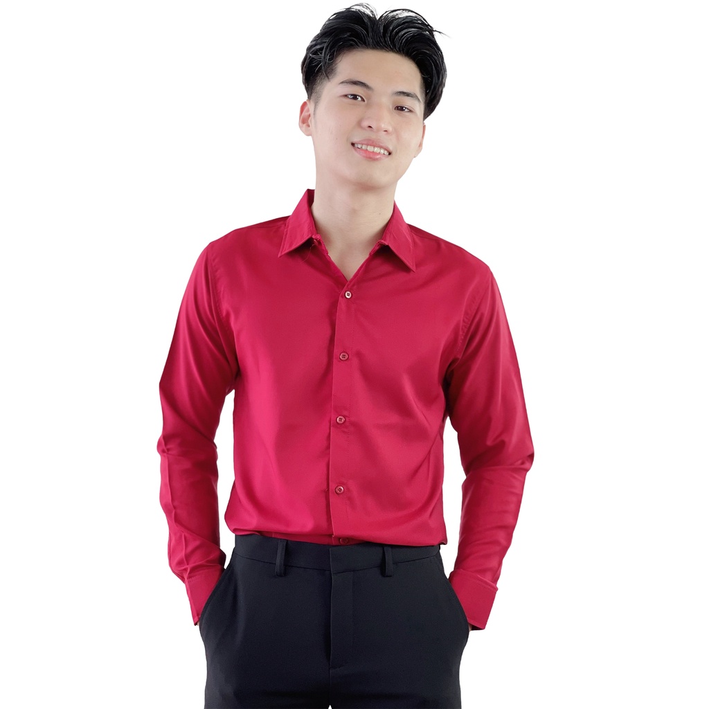 Áo sơ mi nam tay dài đi học, đi làm công sở 4YOUNG SM1 | BigBuy360 - bigbuy360.vn