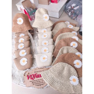Mũ cói hoa cúc cho bé yêu👒👒👒