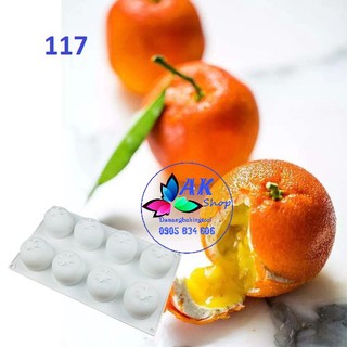 KHUÔN SILLICON 8 QUẢ CAM (2504.014)