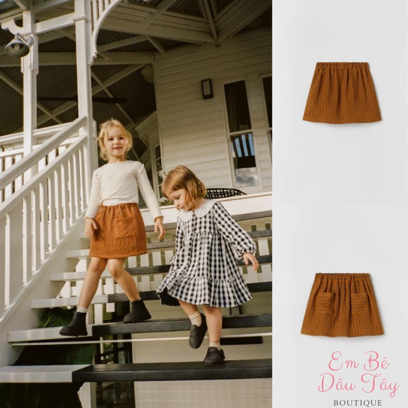 Chân váy cho bé gái chất liệu đẹp cao cấp, xịn sò, nhiều kiểu hàng Z.a.r.a chính hãng size 2/3 - 4/5T