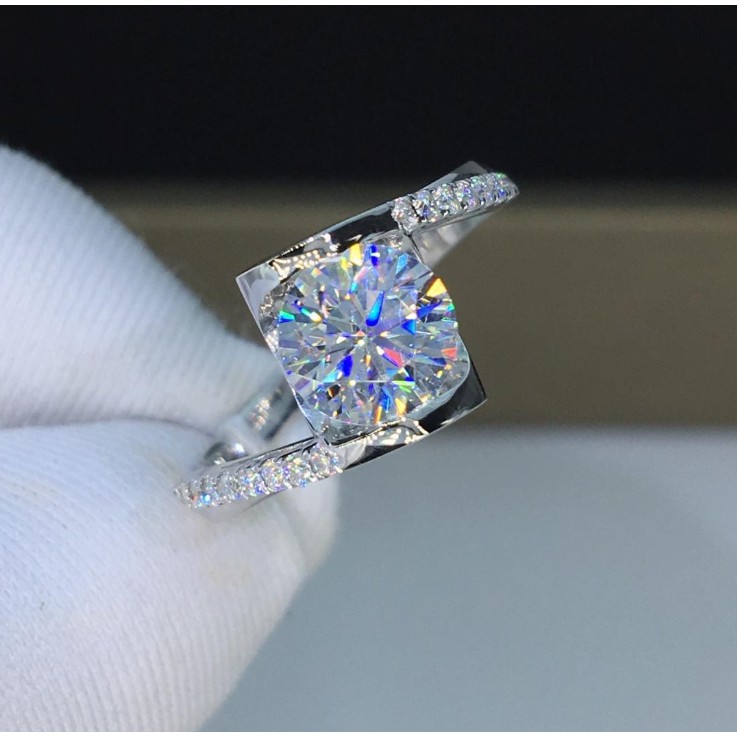 Vòng kim cương xen kẽ thời trang S925 Vòng kim cương carbon cao cho phụ nữ