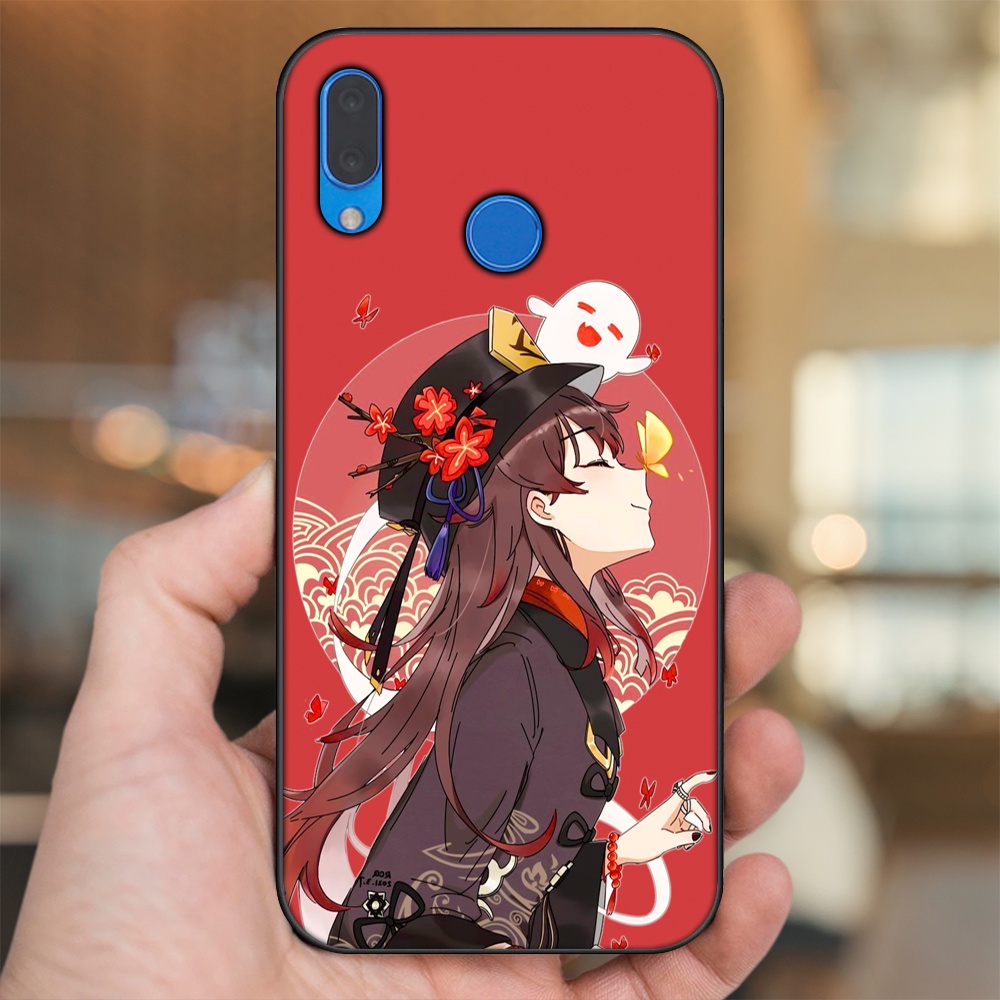Ốp lưng Huawei Nova 3, Nova 3i, Nova 3e, P20 Lite viền đen in hình Hutao Genshin Impact