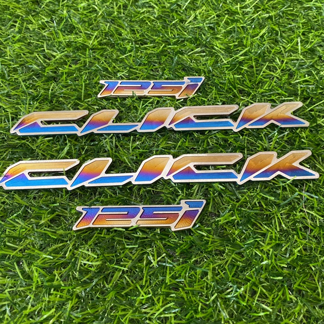 Cặp chữ Click Titan + 2 logo 125i Titan