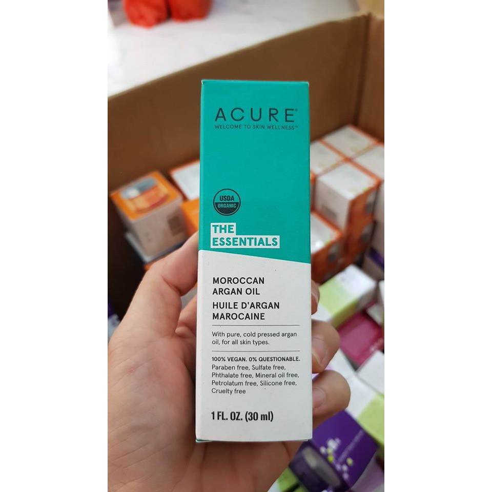 TINH CHẤT DƯỠNG DA ARGAN HỮU CƠ ACURE MOROCCAN ARGAN OIL 30ML CHÍNH HÃNG - 5955