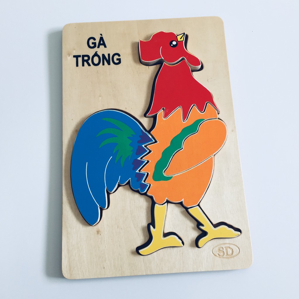 Đồ chơi gỗ SD - Bộ ghép hình Con gà trống