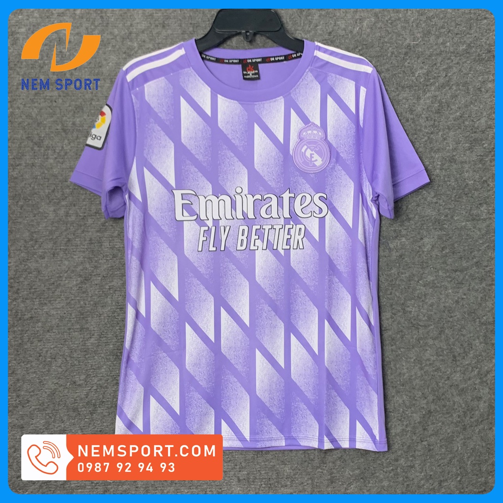 Áo Đá Banh CLB Real Marid Màu tím Mới 2022