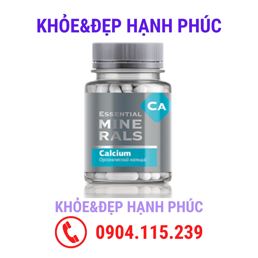 [ Bổ sung canxi hỗ trợ xương ] Thực phẩm bảo vệ sức khỏe Essential Minerals Calcium – 60 viên/lọ