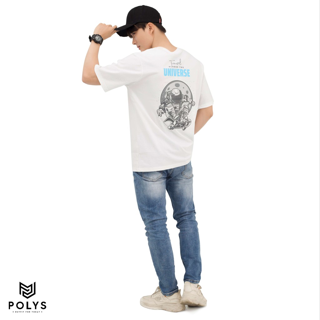 Áo Thun Tay Ngắn In Hình UNIVERSE  - POLYS | Thun Cotton, Dày Dặn, Thoáng Mát, Thấm Hút, Không Phai Màu Bong Tróc