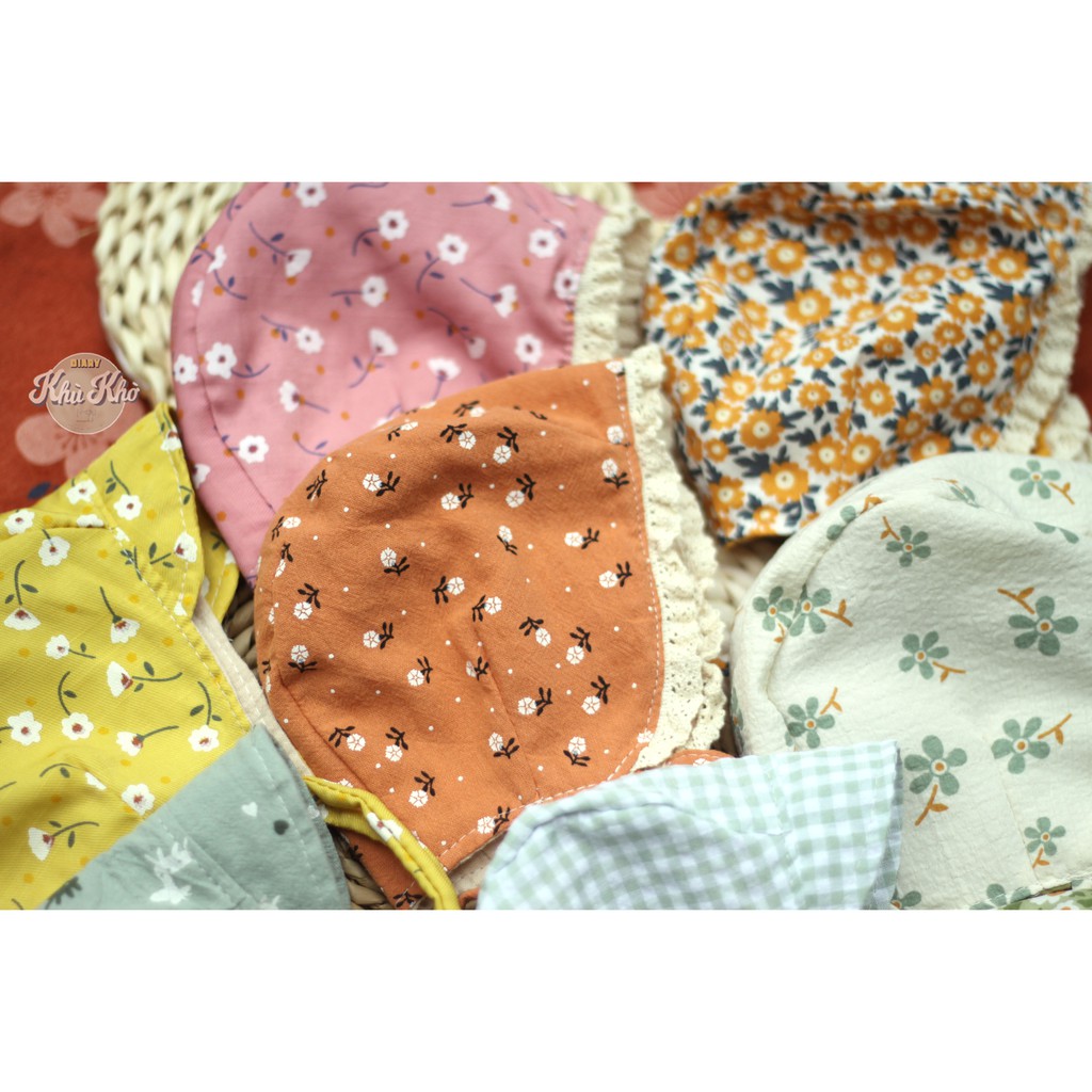 MŨ BONNET VẢI HANDMADE CHO BÉ TỪ 0 ĐẾN 12 THÁNG ảnh shop tự chụp