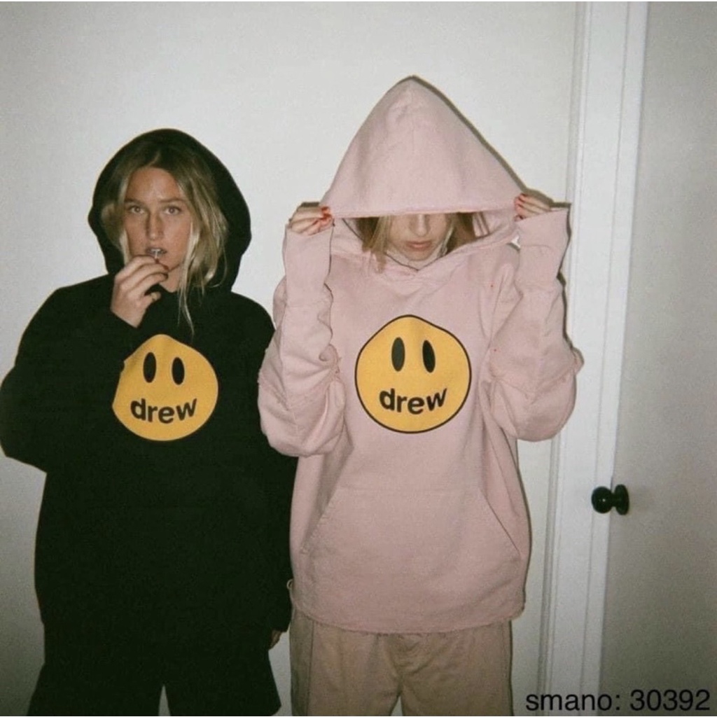 Áo hoodie Unisex Drew fom rộng 65 kg, áo nỉ siêu dày trẻ trung