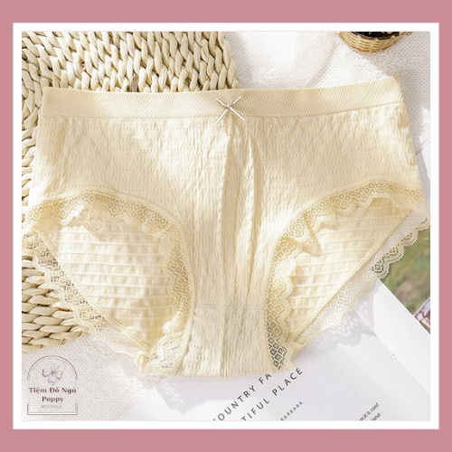 Quần lót nữ cotton không đường may, thoáng khí giữa eo cao cấp kháng khuẩn giá rẻ POPPY QL02 | BigBuy360 - bigbuy360.vn