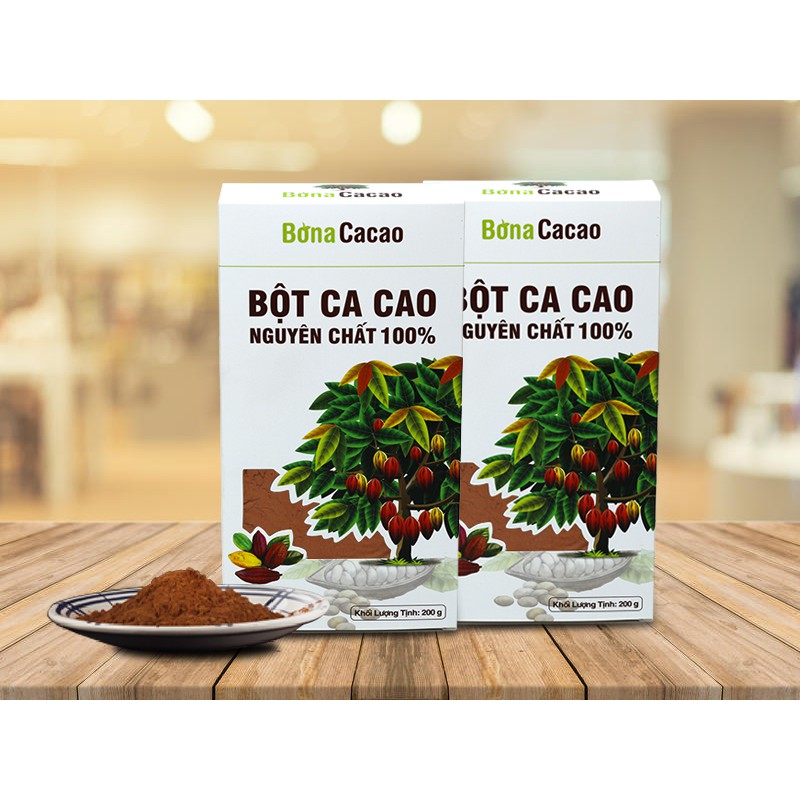 COMBO 02 hộp cacao nguyên chất Bona Cacao 200gr