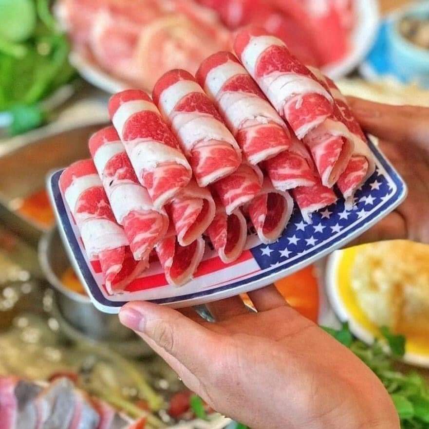 Khay ba chỉ bò mỹ 500g