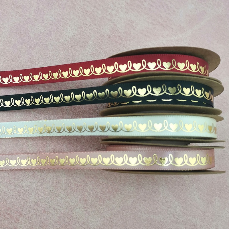 Cuộn Dây Ruy Băng 10Mm Dài 10 Yards In Chữ Love Xinh Xắn