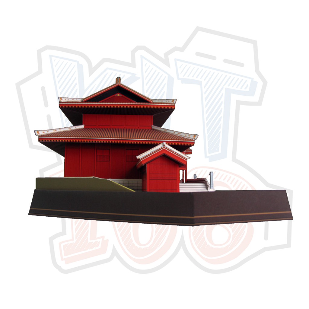 Mô hình giấy kiến trúc Nhật bản Cung điện Shuri Castle