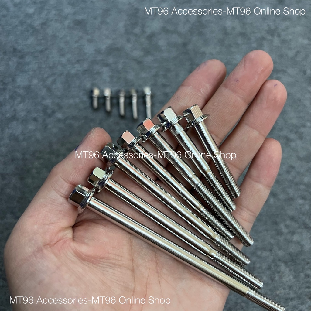 Ốc Salaya V2 6ly 6li  Đầu Trụ Nhiều Kích Thước Chuẩn Inox304 Siêu Sáng Không Gỉ