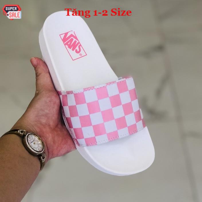 Dép unisex 𝐌𝐋𝐁 𝐕𝐀𝐍𝐒 caro ❤️FREESHIP + Hộp❤️ dép mlb van quai ngang thể thao nam nữ caro nhiều màu