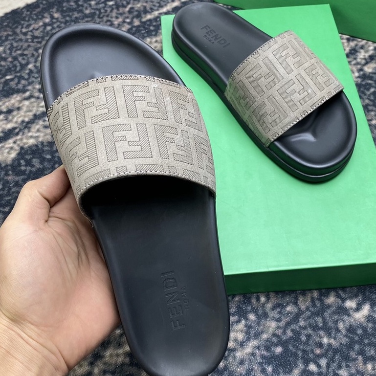 [Freeship] Dép nam quai ngang in chữ, quai da đế cao su, quai ghi đế đen mã F5