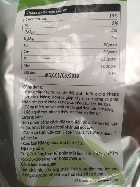 [FREESHIP TỪ 50K] Phân Bón Lan (10 Túi Lọc) Phát Triển Thân Lá Cành