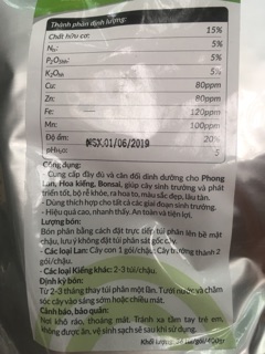 [FREESHIP TỪ 50K] Phân bón Hoa lan - Phân tan chậm 5-5-5 TE