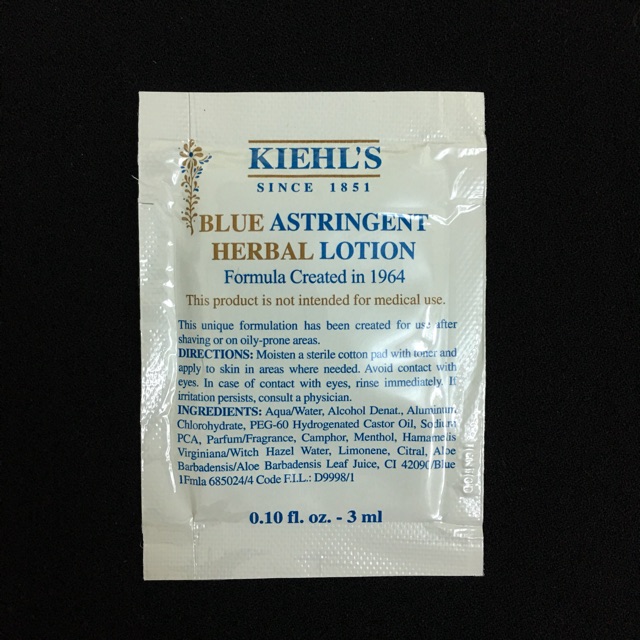 Toner mụn Kiehl's Blue Astringent Herbal Lotion sample | BigBuy360 - bigbuy360.vn