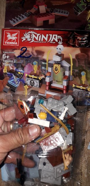 Combo 4 hộp Lego Ninjago Ngôi Đền thiêng 6204 trọn bộ