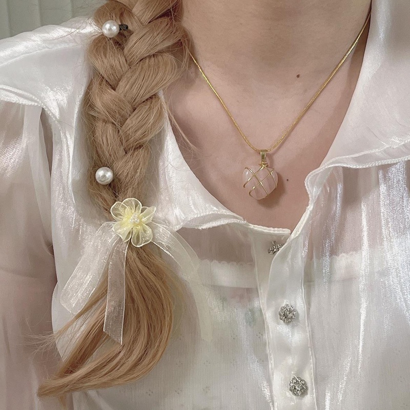 Vòng cổ Mặt Hình Lâu Đài Trái Tim Đính Kim Cương Nhân Tạo Dành Cho Bé Gái