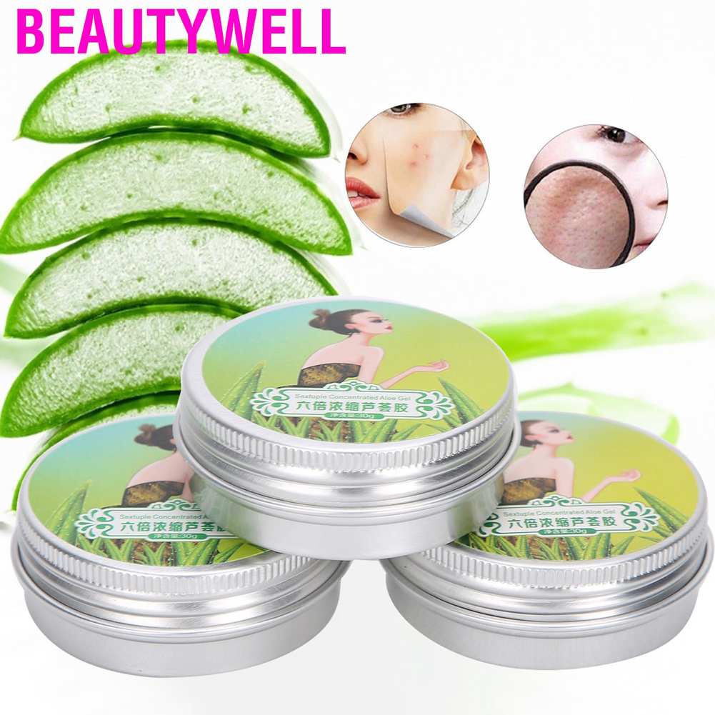 (Hàng Mới Về) Set 3 Gel Lô Hội Dưỡng Ẩm Làm Trắng Da Trị Mụn Chống Nếp Nhăn 30g