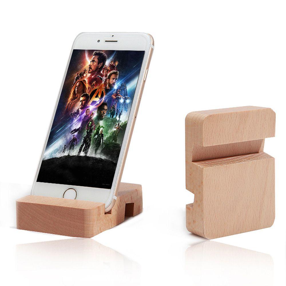 Giá Đỡ Điện Thoại / Máy Tính Bảng Bằng Gỗ Tự Nhiên Để Bàn Tiện Dụng