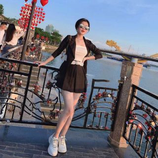 Set vest 3 món chân váy xòe nhiều màu, kèm video, hình thật