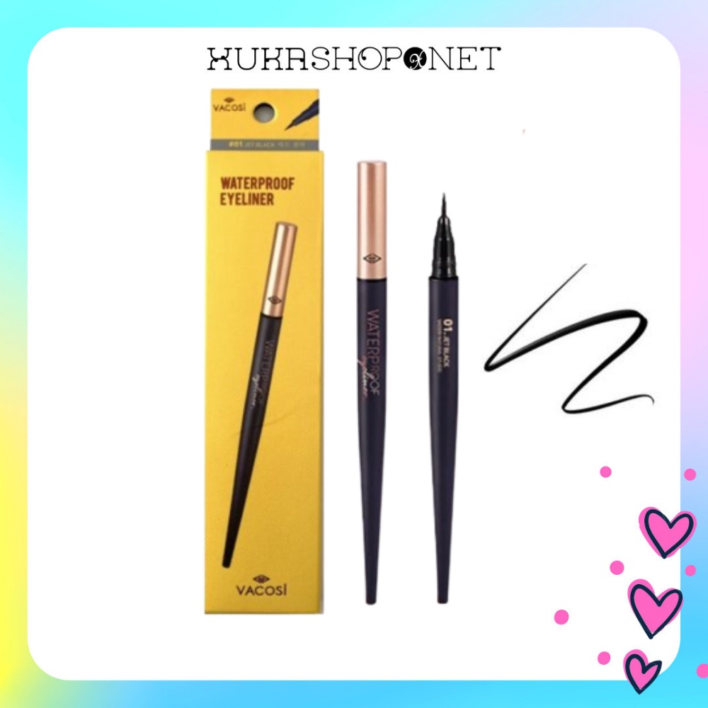 Bút kẻ mắt nước không trôi Vacosi Natural Studio Waterproof Eyeliner (5ml)