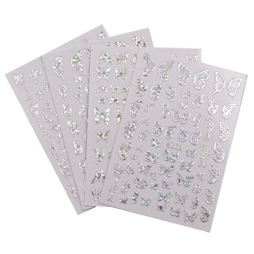 Miếng Dán Trang Trí Móng Tay Hình Bướm Màu Dạ Quang Dành Cho Nữ