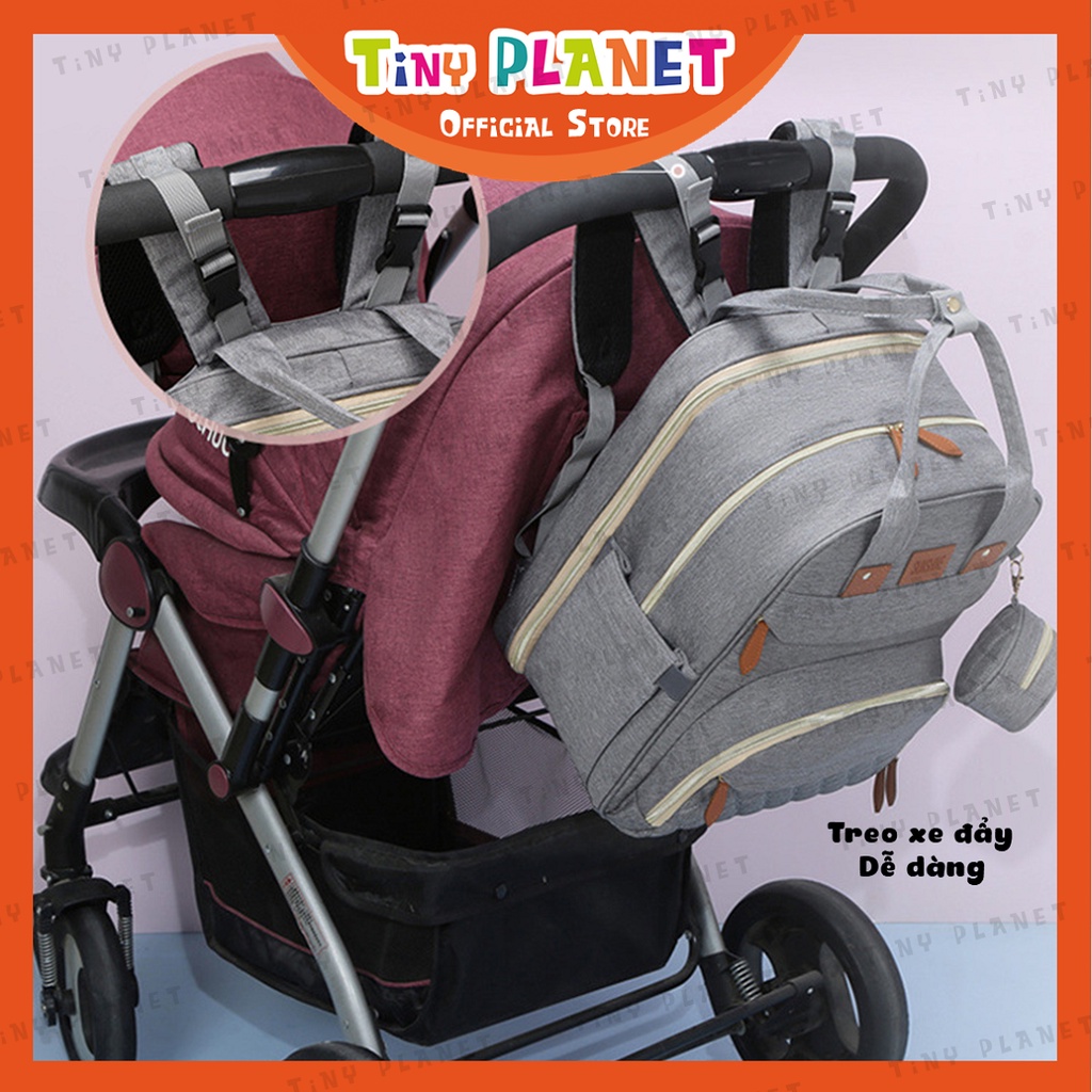 Balo bỉm sữa kèm nôi di động cao cấp cho bé Tiny Planet
