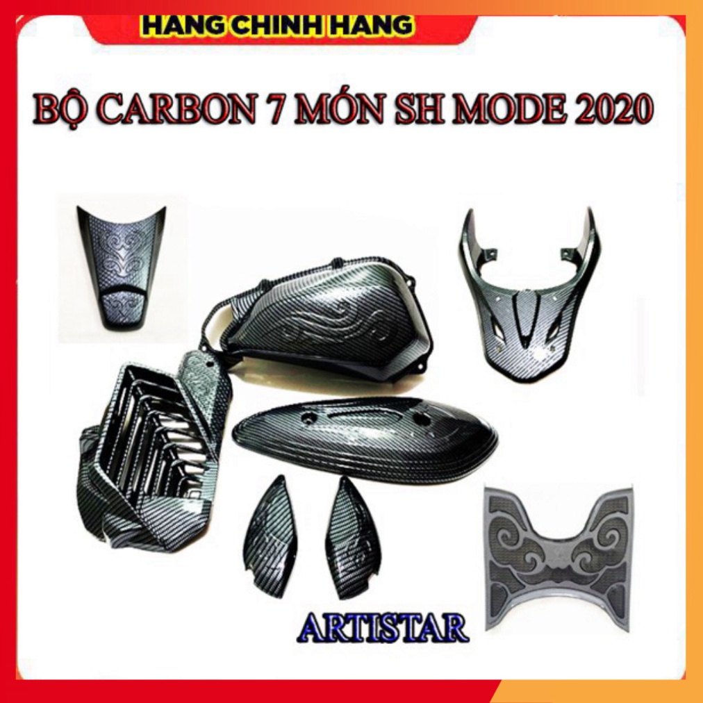 BỘ CARBON SH MODE 2020 - 2021 GỒM 7 MÓN ( ARTISTAR) (Ảnh sp thật)