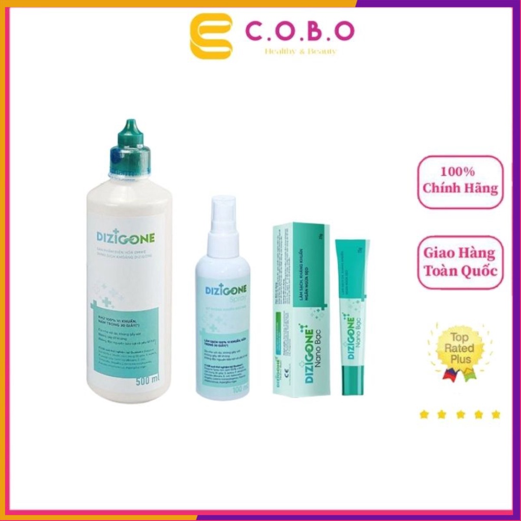 COMBO - Bộ 3 Sản Phẩm DIZIGONE -  Sát Khuẩn, Khử Khuẩn, Lành Vết Thương Tái Tạo Da Ngừa Sẹo 🎉 Cobo_Pharmacy