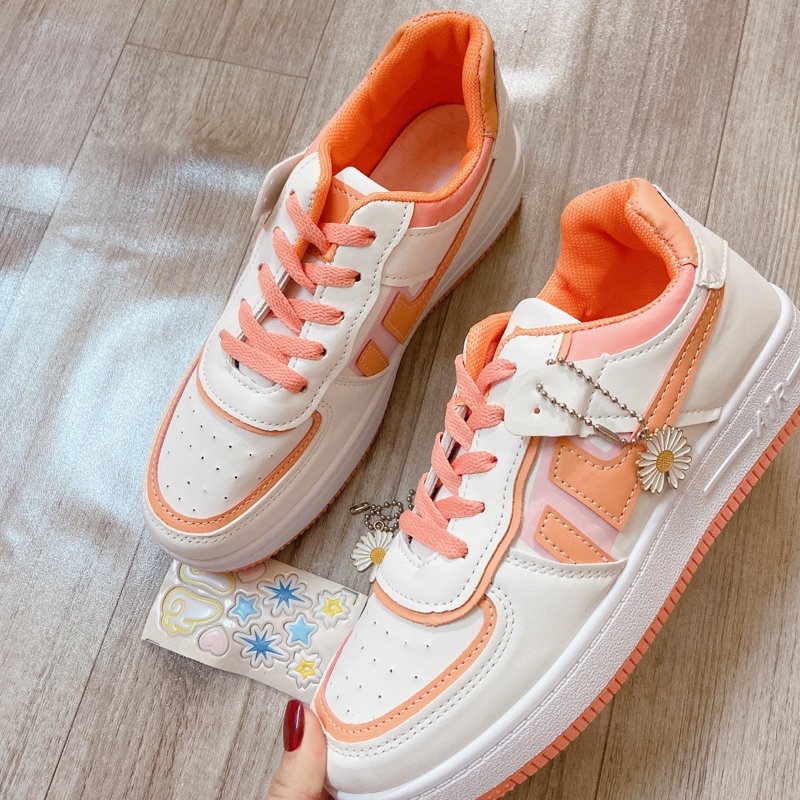 Giày thể thao nữ/sneaker Cao cấp nhiều màu sắc PUNSHOES  đế bánh mì 3cm da mềm thoáng hơi (FREESHIP-ẢNH TỰ CHỤP)
